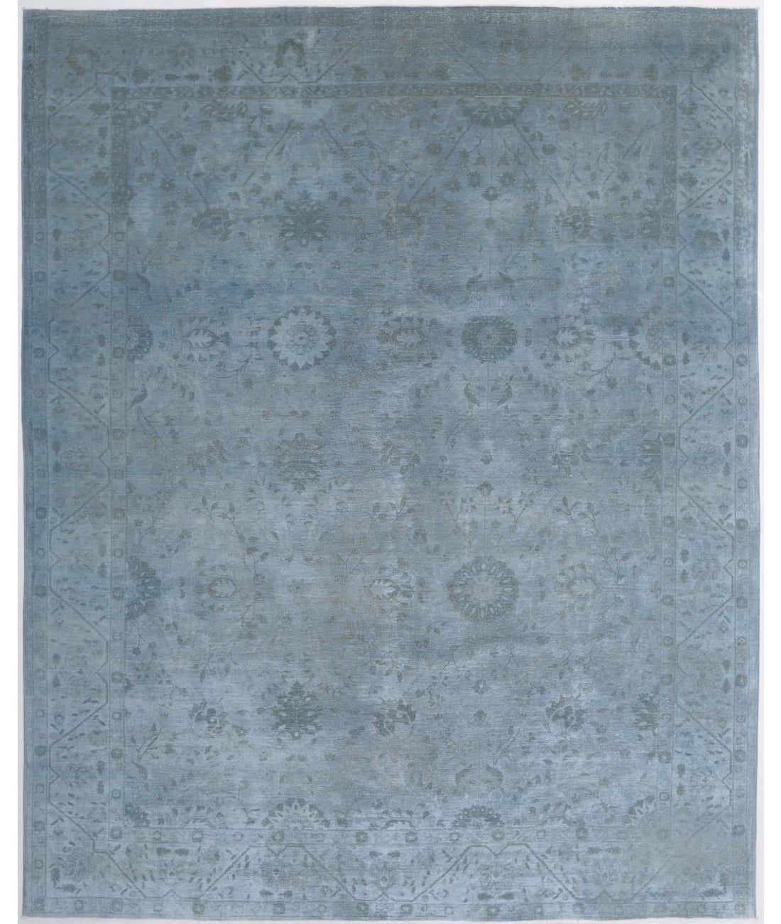 Overdye 8'10'' X 11'3'' Hand-Knotted Wool Rug 8'10'' x 11'3'' (265 X 338) / Blue / N/A