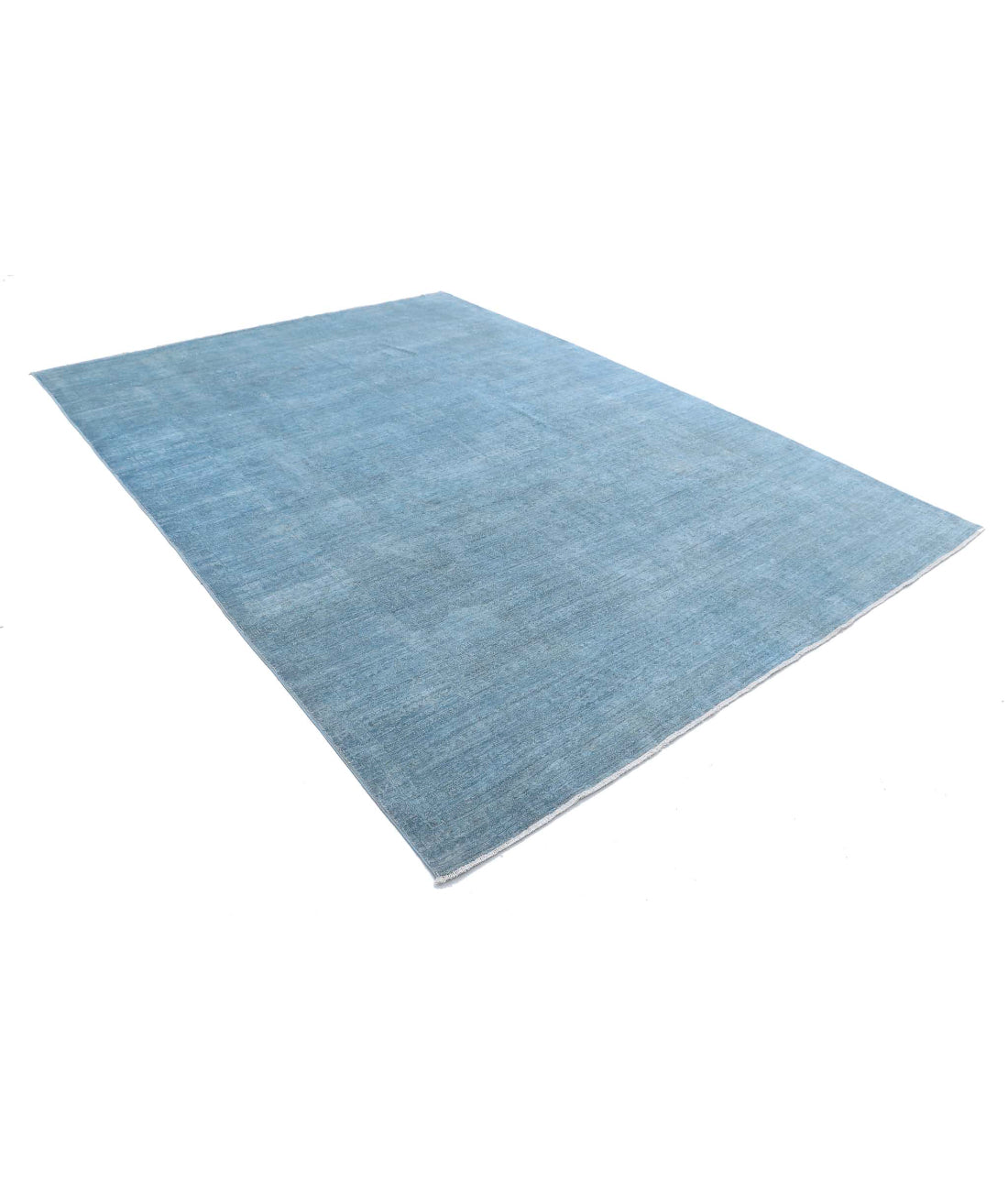 Overdye 8'1'' X 11'1'' Hand-Knotted Wool Rug 8'1'' x 11'1'' (243 X 333) / Blue / Blue