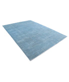 Overdye 8'1'' X 11'1'' Hand-Knotted Wool Rug 8'1'' x 11'1'' (243 X 333) / Blue / Blue