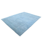 Overdye 8'1'' X 11'1'' Hand-Knotted Wool Rug 8'1'' x 11'1'' (243 X 333) / Blue / Blue