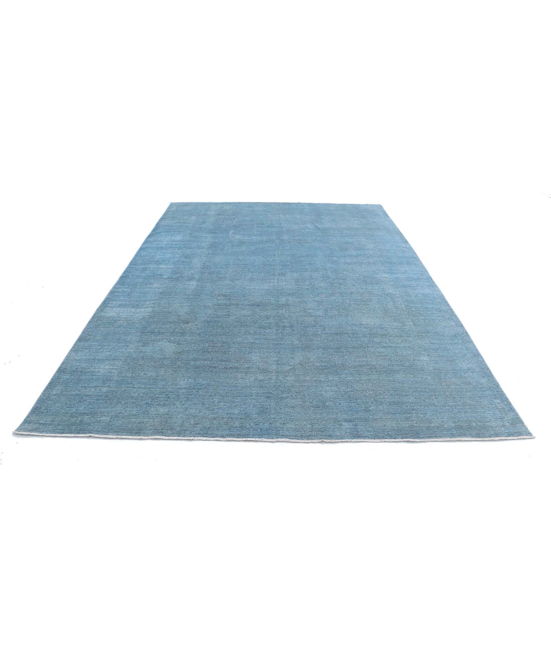 Overdye 8'1'' X 11'1'' Hand-Knotted Wool Rug 8'1'' x 11'1'' (243 X 333) / Blue / Blue