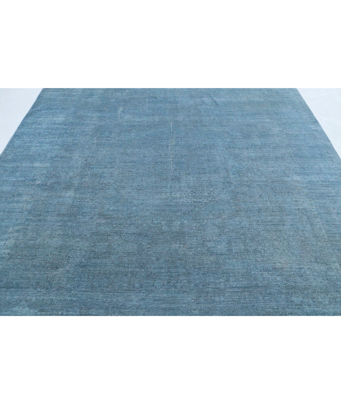 Overdye 8'1'' X 11'1'' Hand-Knotted Wool Rug 8'1'' x 11'1'' (243 X 333) / Blue / Blue