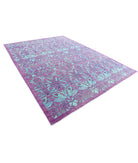 Artemix 8'9'' X 11'7'' Hand-Knotted Wool Rug 8'9'' x 11'7'' (263 X 348) / Purple / Teal