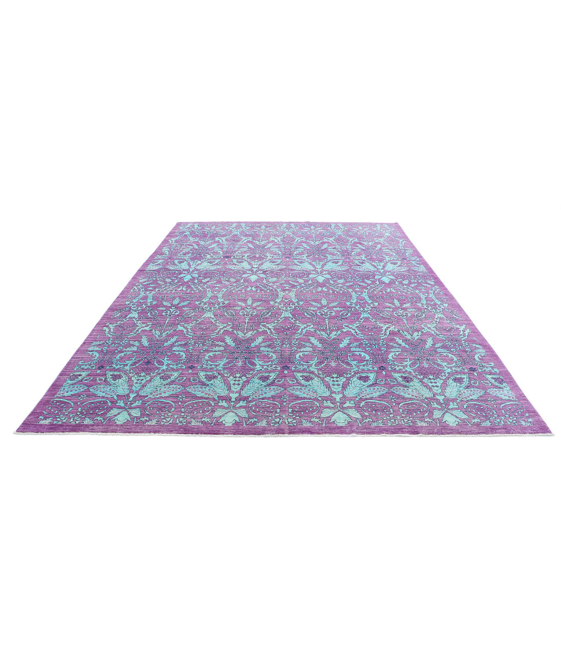 Artemix 8'9'' X 11'7'' Hand-Knotted Wool Rug 8'9'' x 11'7'' (263 X 348) / Purple / Teal