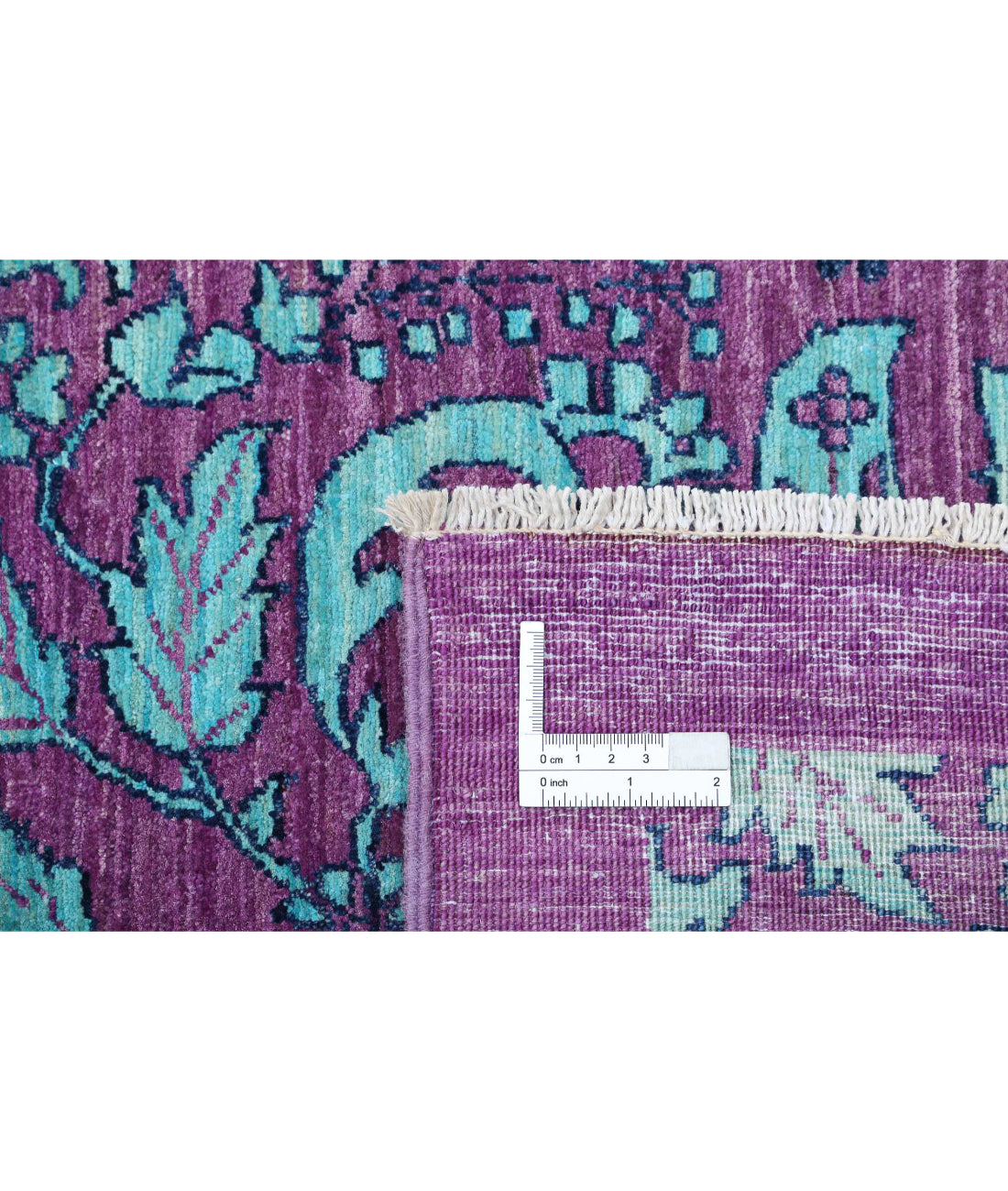 Artemix 8'9'' X 11'7'' Hand-Knotted Wool Rug 8'9'' x 11'7'' (263 X 348) / Purple / Teal