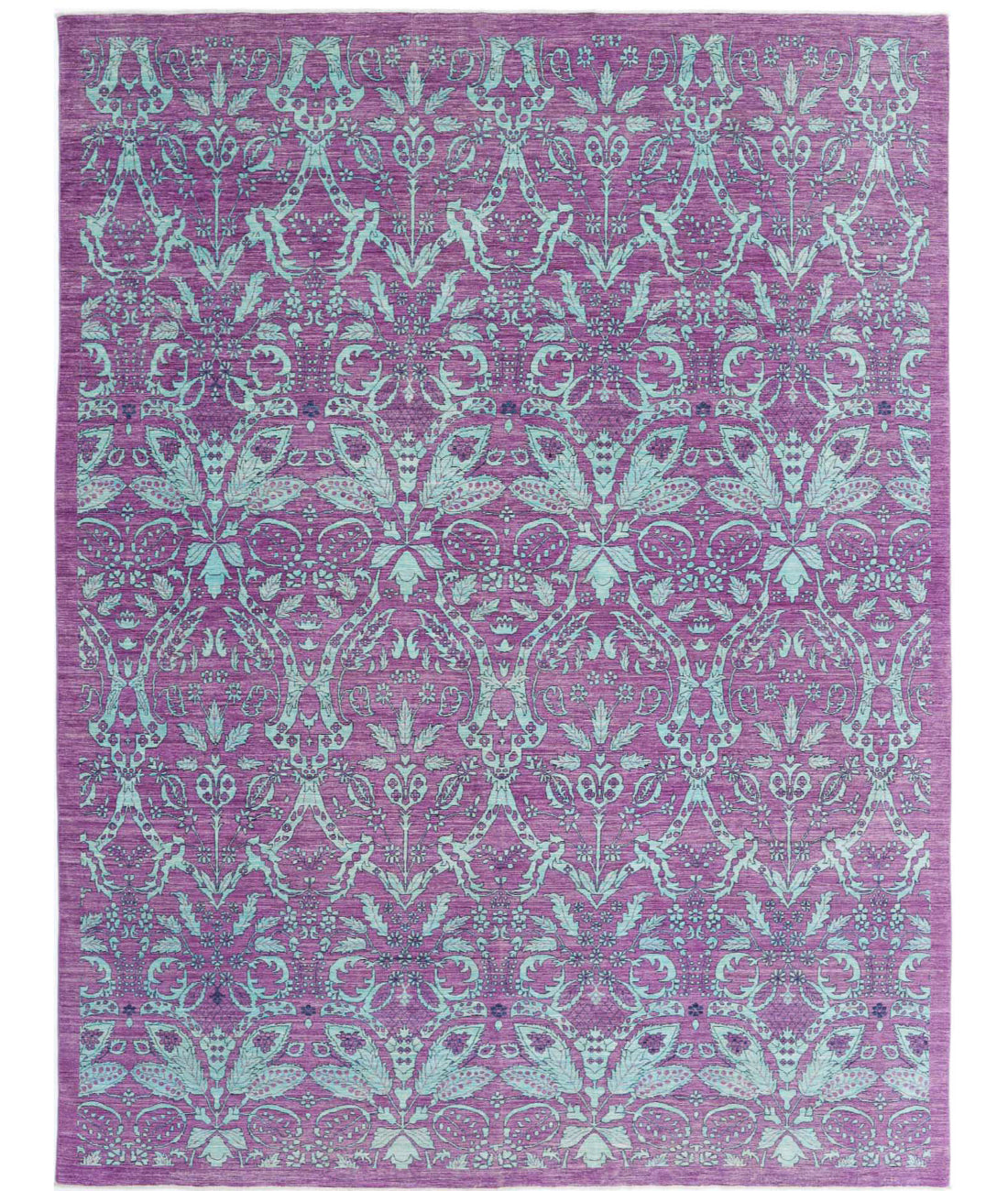 Artemix 8'9'' X 11'7'' Hand-Knotted Wool Rug 8'9'' x 11'7'' (263 X 348) / Purple / Teal