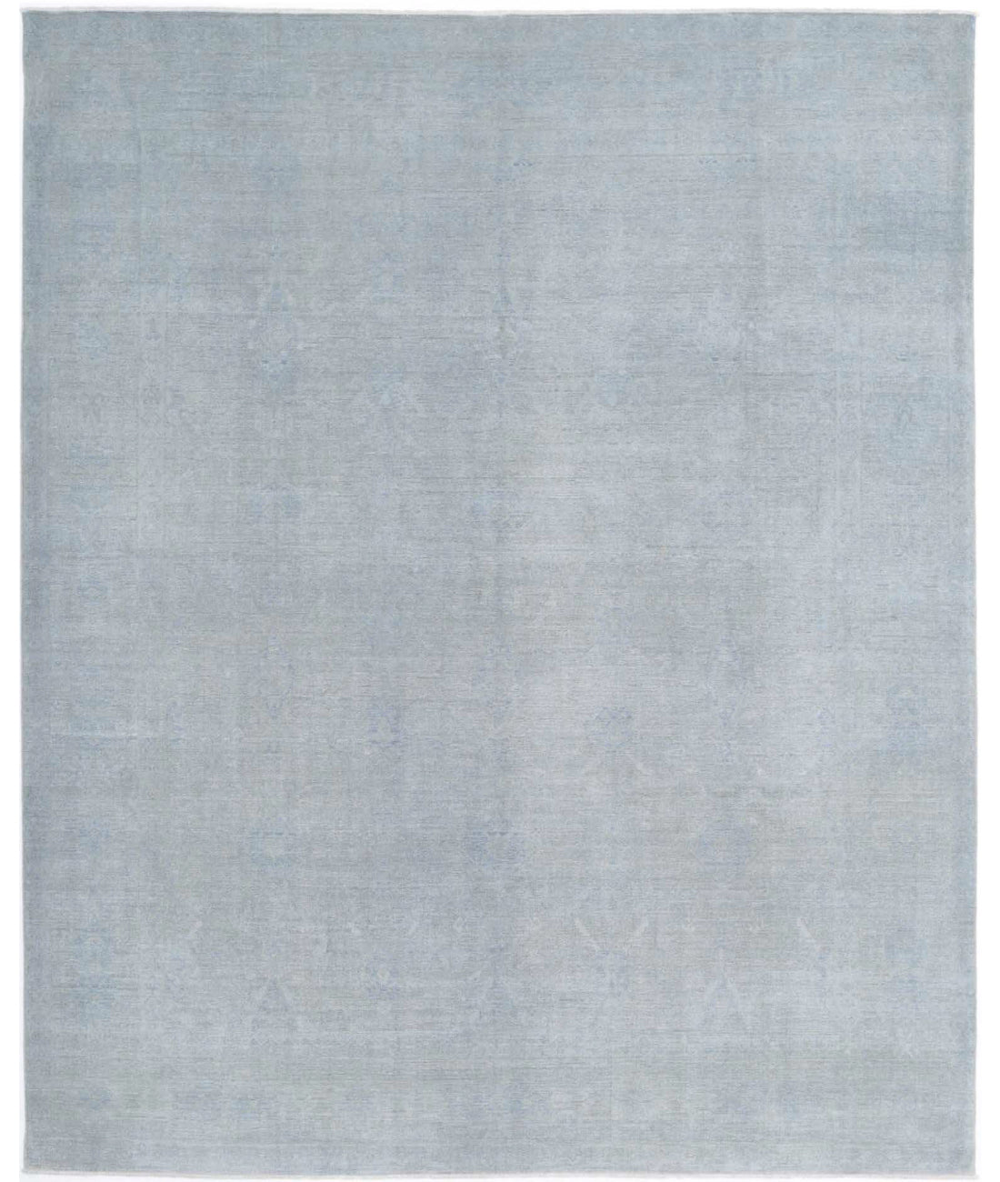 Overdye 8'0'' X 9'10'' Hand-Knotted Wool Rug 8'0'' x 9'10'' (240 X 295) / Blue / Blue