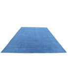 Overdye 9'8'' X 13'7'' Hand-Knotted Wool Rug 9'8'' x 13'7'' (290 X 408) / Blue / Blue