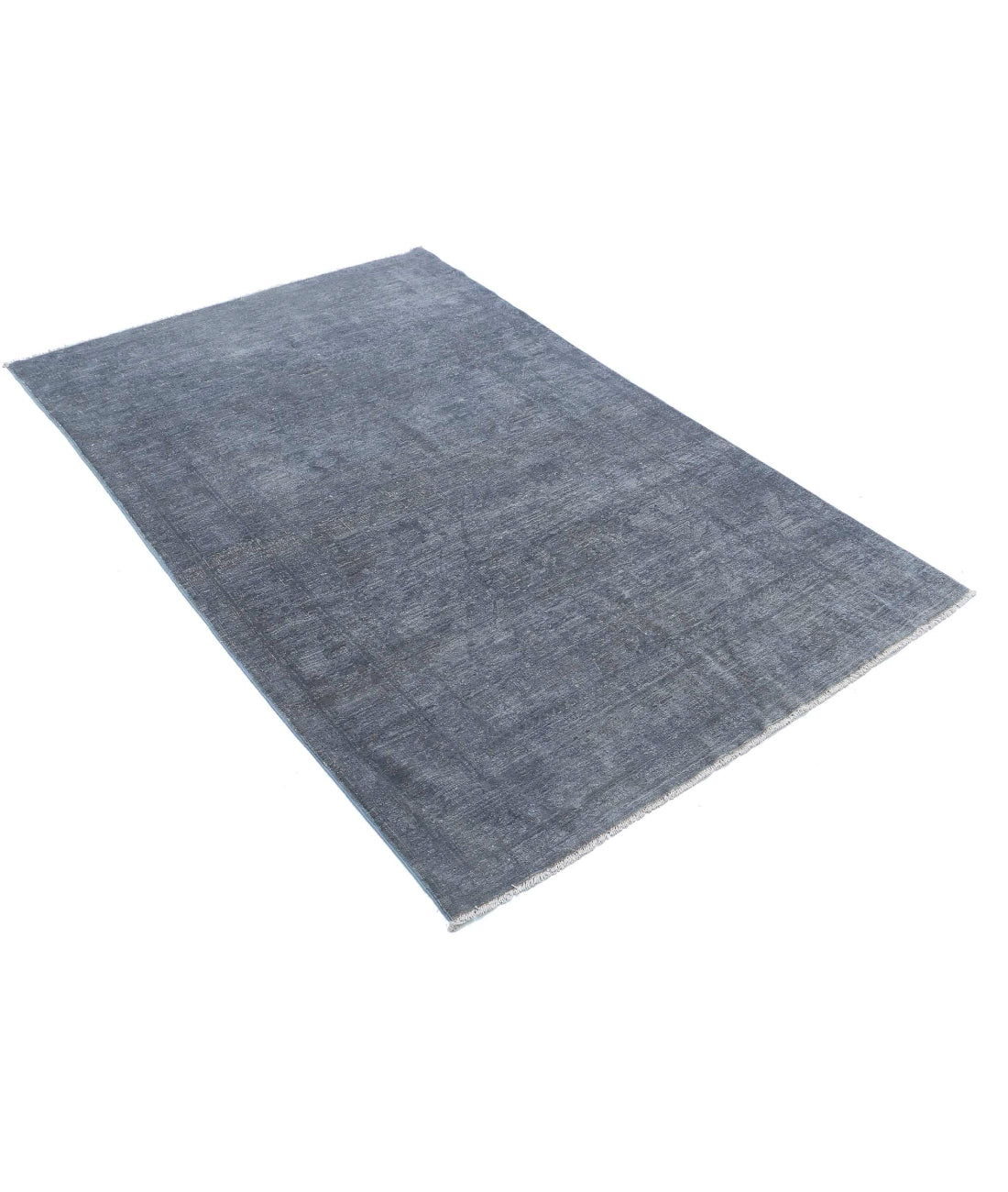 Overdye 3'10'' X 6'0'' Hand-Knotted Wool Rug 3'10'' x 6'0'' (115 X 180) / Grey / Grey