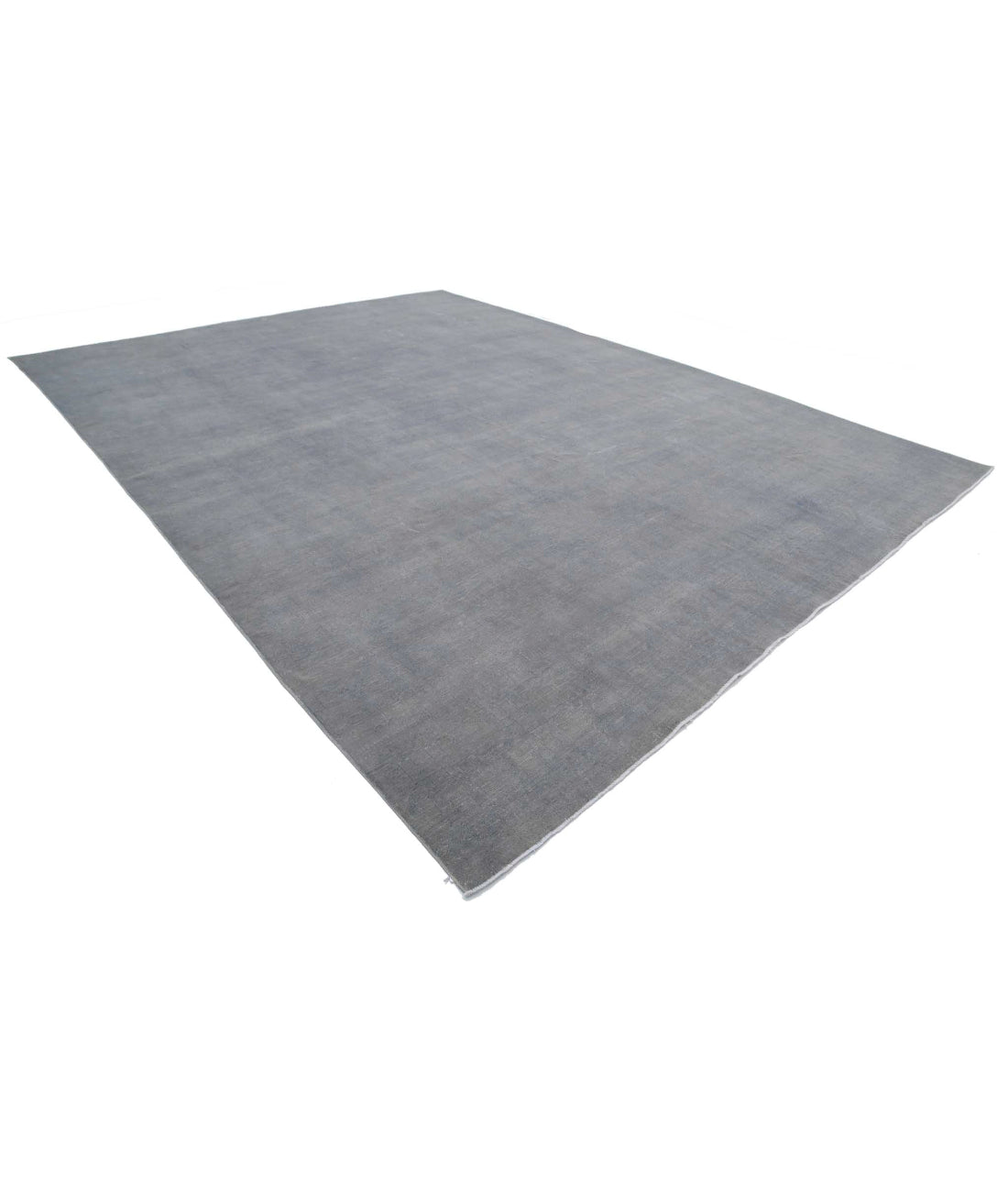 Overdye 11'10'' X 15'8'' Hand-Knotted Wool Rug 11'10'' x 15'8'' (355 X 470) / Grey / Grey