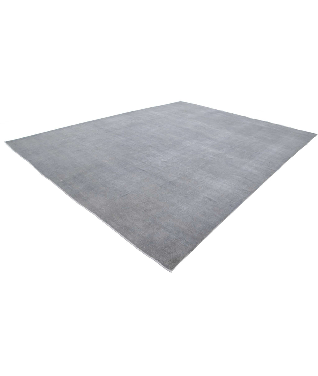 Overdye 11'10'' X 15'8'' Hand-Knotted Wool Rug 11'10'' x 15'8'' (355 X 470) / Grey / Grey