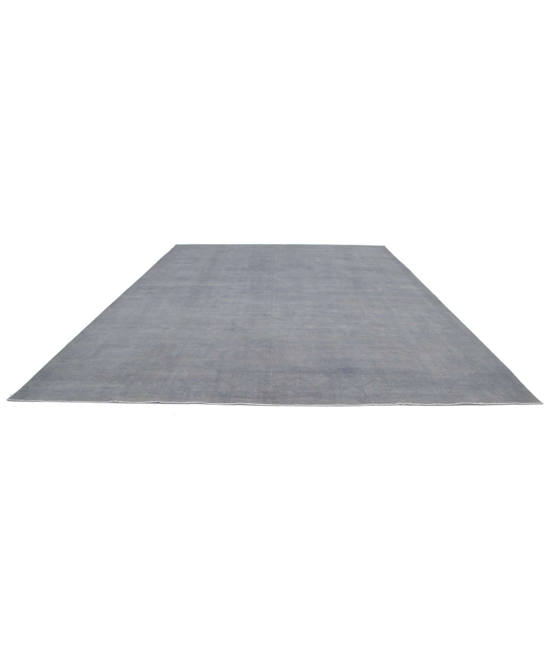 Overdye 11'10'' X 15'8'' Hand-Knotted Wool Rug 11'10'' x 15'8'' (355 X 470) / Grey / Grey