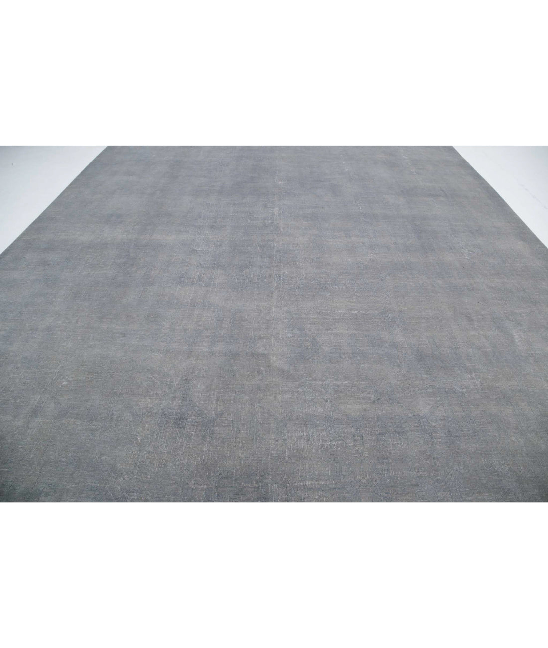 Overdye 11'10'' X 15'8'' Hand-Knotted Wool Rug 11'10'' x 15'8'' (355 X 470) / Grey / Grey