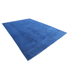 Overdye 9'7'' X 13'6'' Hand-Knotted Wool Rug 9'7'' x 13'6'' (288 X 405) / Blue / Blue