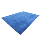 Overdye 9'7'' X 13'6'' Hand-Knotted Wool Rug 9'7'' x 13'6'' (288 X 405) / Blue / Blue