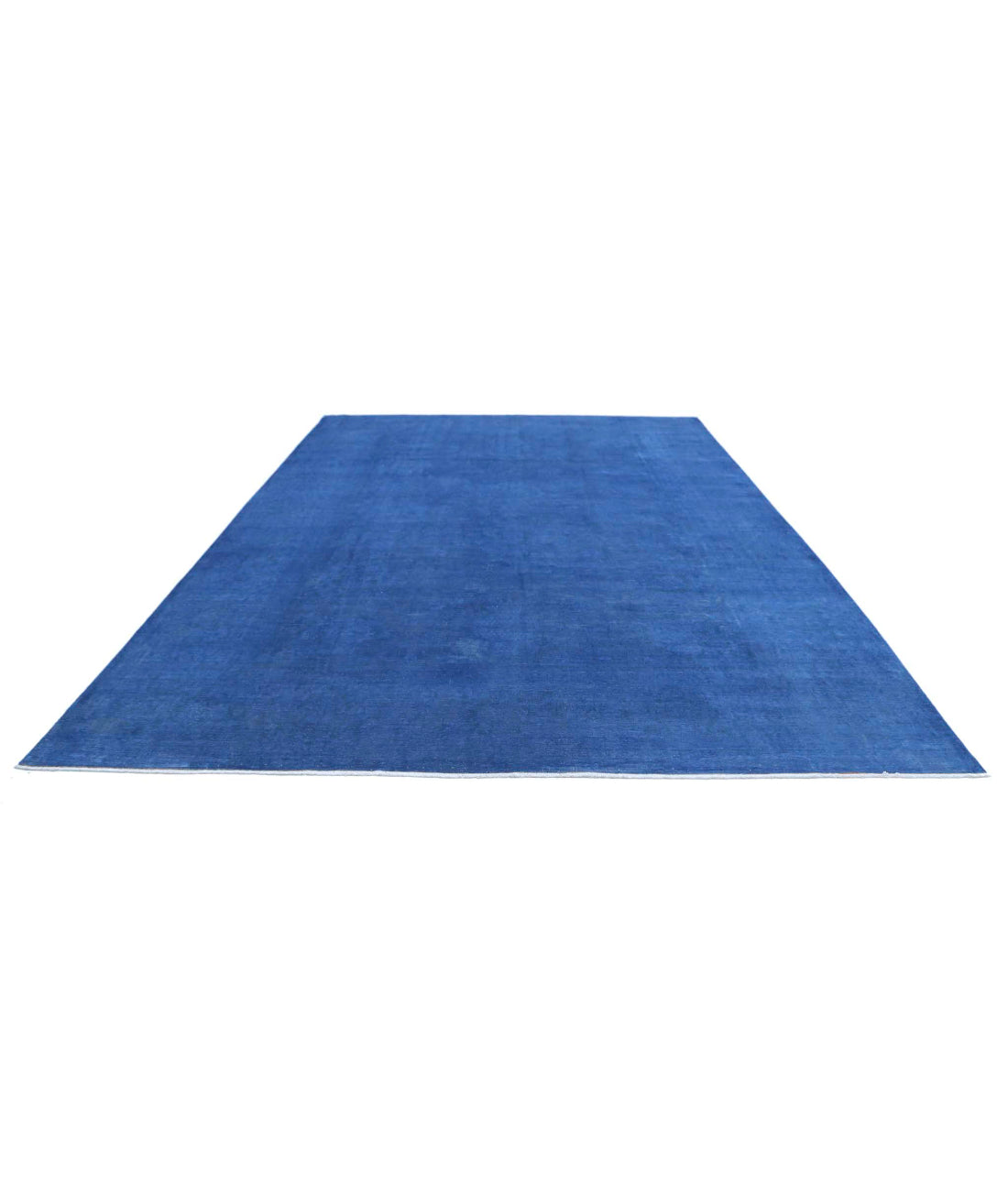 Overdye 9'7'' X 13'6'' Hand-Knotted Wool Rug 9'7'' x 13'6'' (288 X 405) / Blue / Blue