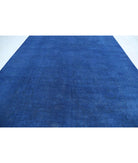 Overdye 9'7'' X 13'6'' Hand-Knotted Wool Rug 9'7'' x 13'6'' (288 X 405) / Blue / Blue