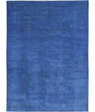 Overdye 9'7'' X 13'6'' Hand-Knotted Wool Rug 9'7'' x 13'6'' (288 X 405) / Blue / Blue