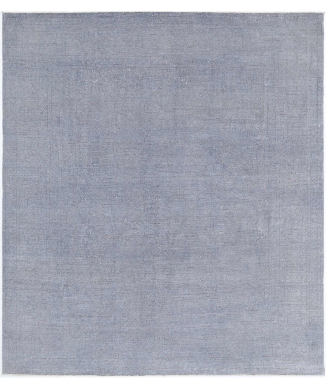 Overdye 7'11'' X 9'1'' Hand-Knotted Wool Rug 7'11'' x 9'1'' (238 X 273) / Grey / Grey