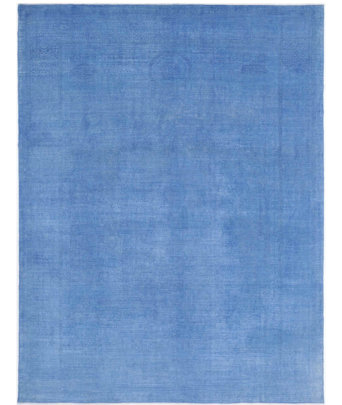 Overdye 9'1'' X 12'0'' Hand-Knotted Wool Rug 9'1'' x 12'0'' (273 X 360) / Blue / Blue