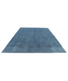 Overdye 8'11'' X 11'6'' Hand-Knotted Wool Rug 8'11'' x 11'6'' (268 X 345) / Blue / Grey