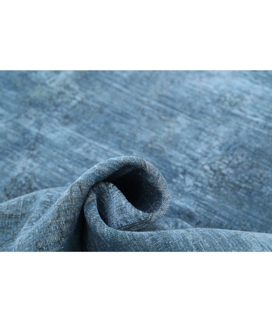 Overdye 8'11'' X 11'6'' Hand-Knotted Wool Rug 8'11'' x 11'6'' (268 X 345) / Blue / Grey