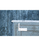 Overdye 8'11'' X 11'6'' Hand-Knotted Wool Rug 8'11'' x 11'6'' (268 X 345) / Blue / Grey