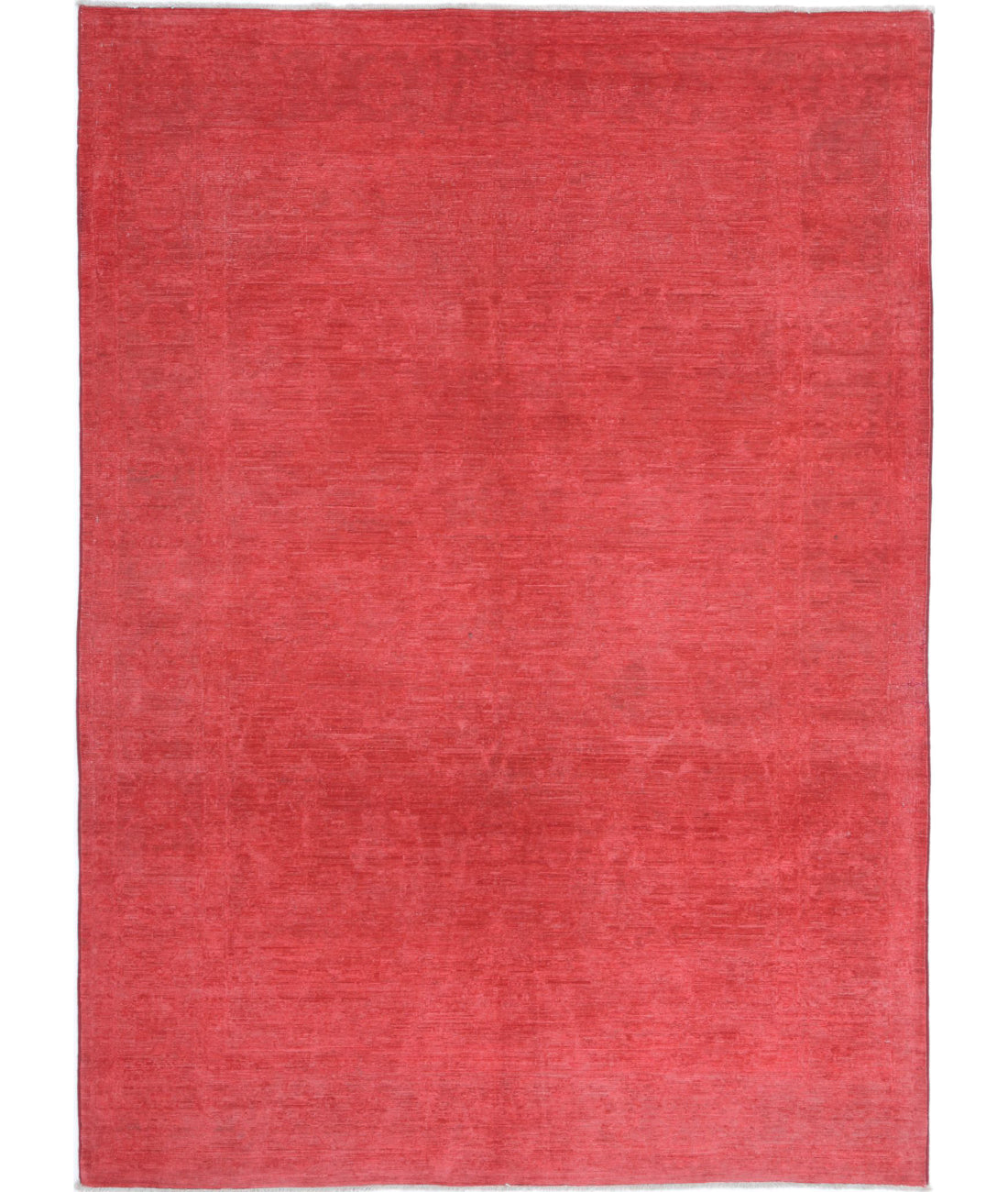 Overdye 4'8'' X 6'6'' Hand-Knotted Wool Rug 4'8'' x 6'6'' (140 X 195) / Red / N/A