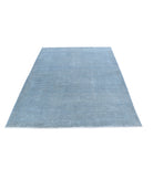 Overdye 5'2'' X 6'11'' Hand-Knotted Wool Rug 5'2'' x 6'11'' (155 X 208) / Blue / N/A