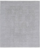 Overdye 7'11'' X 9'4'' Hand-Knotted Wool Rug 7'11'' x 9'4'' (238 X 280) / Grey / Grey