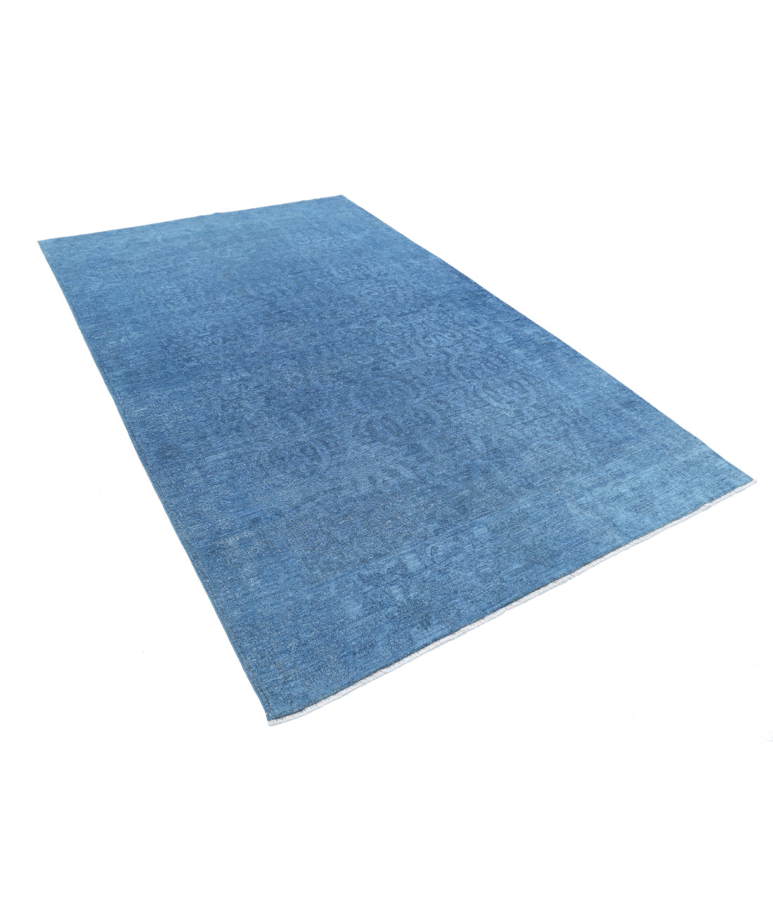 Overdye 5'11'' X 9'2'' Hand-Knotted Wool Rug 5'11'' x 9'2'' (178 X 275) / Blue / Blue
