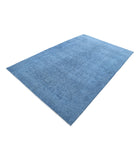 Overdye 5'11'' X 9'2'' Hand-Knotted Wool Rug 5'11'' x 9'2'' (178 X 275) / Blue / Blue