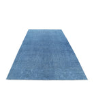 Overdye 5'11'' X 9'2'' Hand-Knotted Wool Rug 5'11'' x 9'2'' (178 X 275) / Blue / Blue