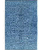 Overdye 5'11'' X 9'2'' Hand-Knotted Wool Rug 5'11'' x 9'2'' (178 X 275) / Blue / Blue