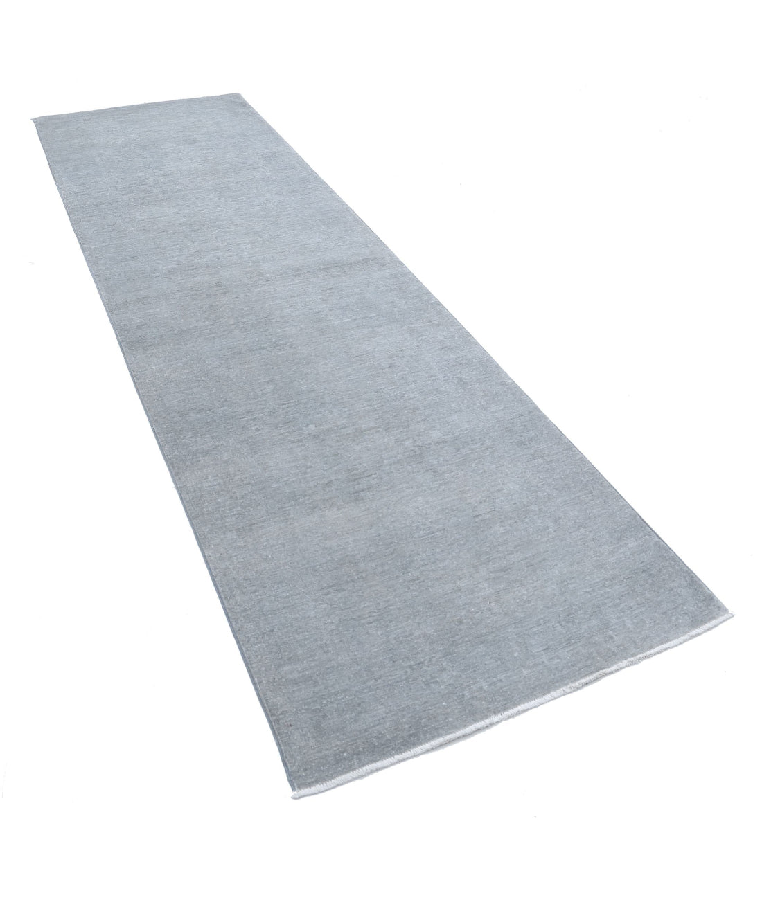 Overdye 3'2'' X 10'7'' Hand-Knotted Wool Rug 3'2'' x 10'7'' (95 X 318) / Grey / N/A