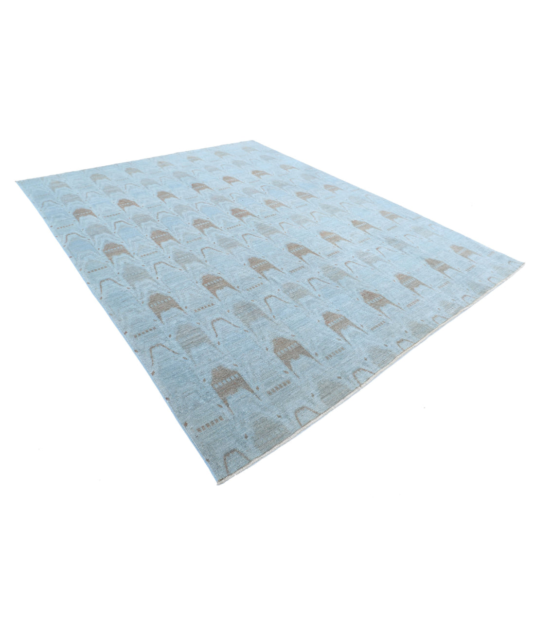 Overdye 8'9'' X 11'1'' Hand-Knotted Wool Rug 8'9'' x 11'1'' (263 X 333) / Blue / Taupe