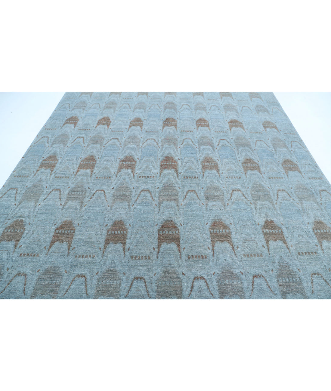 Overdye 8'9'' X 11'1'' Hand-Knotted Wool Rug 8'9'' x 11'1'' (263 X 333) / Blue / Taupe