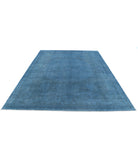 Overdye 7'8'' X 10'1'' Hand-Knotted Wool Rug 7'8'' x 10'1'' (230 X 303) / Blue / Charcoal