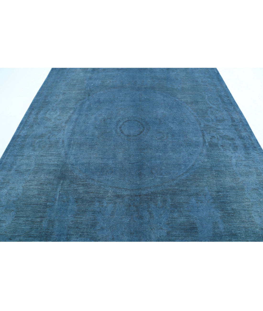 Overdye 7'8'' X 10'1'' Hand-Knotted Wool Rug 7'8'' x 10'1'' (230 X 303) / Blue / Charcoal