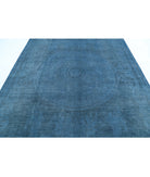 Overdye 7'8'' X 10'1'' Hand-Knotted Wool Rug 7'8'' x 10'1'' (230 X 303) / Blue / Charcoal
