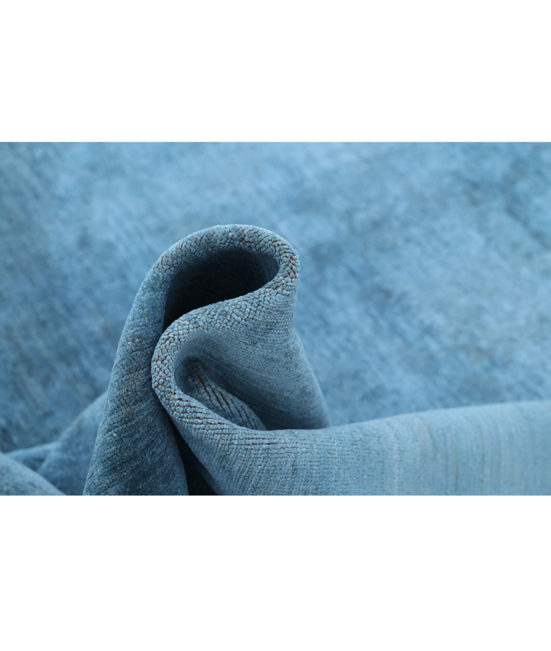 Overdye 7'8'' X 10'1'' Hand-Knotted Wool Rug 7'8'' x 10'1'' (230 X 303) / Blue / Charcoal