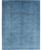 Overdye 7'8'' X 10'1'' Hand-Knotted Wool Rug 7'8'' x 10'1'' (230 X 303) / Blue / Charcoal