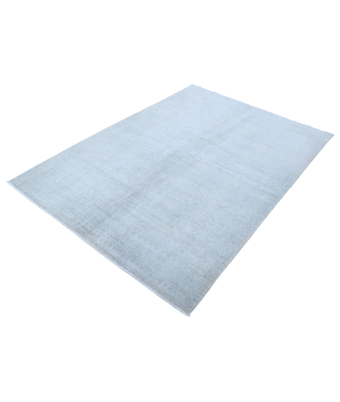 Overdye 4'9'' X 6'8'' Hand-Knotted Wool Rug 4'9'' x 6'8'' (143 X 200) / Silver / Silver