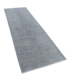 Overdye 3'2'' X 9'4'' Hand-Knotted Wool Rug 3'2'' x 9'4'' (95 X 280) / Grey / N/A