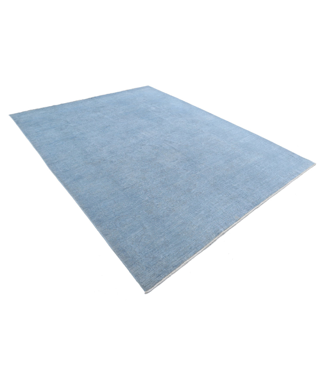 Overdye 8'0'' X 10'3'' Hand-Knotted Wool Rug 8'0'' x 10'3'' (240 X 308) / Blue / Blue