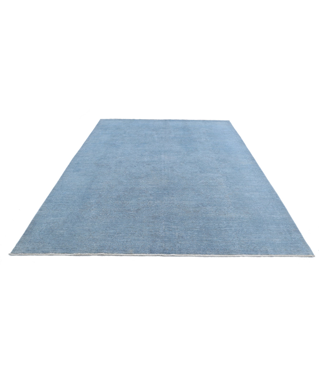 Overdye 8'0'' X 10'3'' Hand-Knotted Wool Rug 8'0'' x 10'3'' (240 X 308) / Blue / Blue