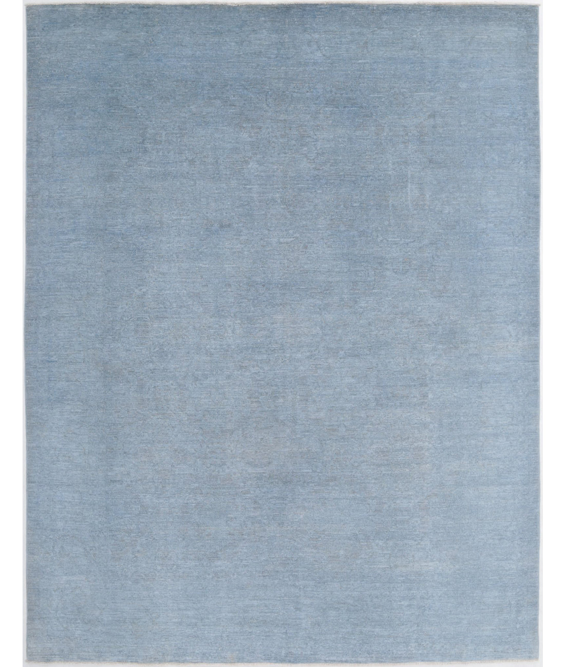 Overdye 8'0'' X 10'3'' Hand-Knotted Wool Rug 8'0'' x 10'3'' (240 X 308) / Blue / Blue