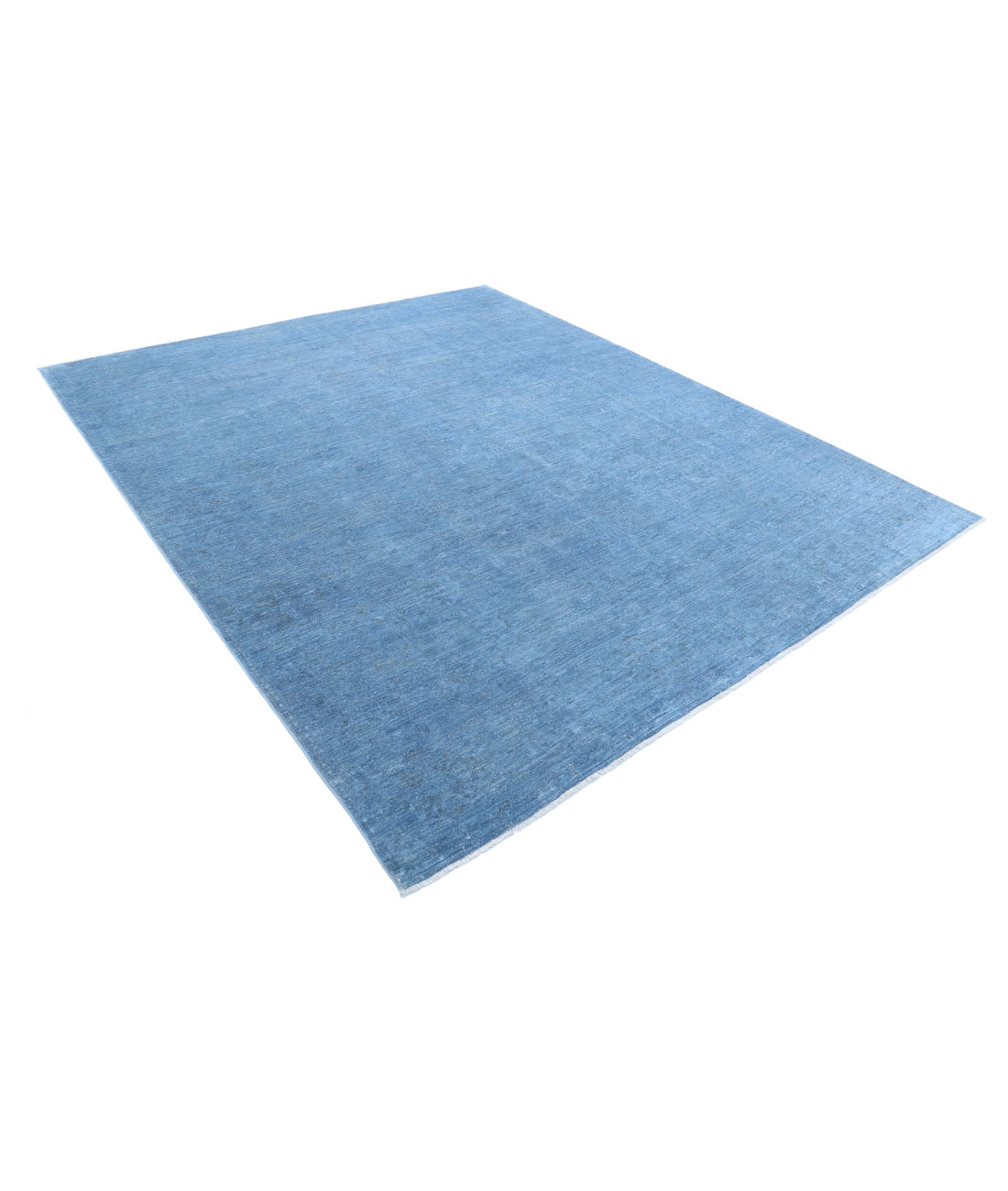 Overdye 8'0'' X 9'8'' Hand-Knotted Wool Rug 8'0'' x 9'8'' (240 X 290) / Blue / N/A