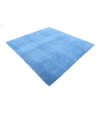 Overdye 7'8'' X 7'4'' Hand-Knotted Wool Rug 7'8'' x 7'4'' (230 X 220) / Blue / Blue