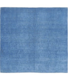 Overdye 7'8'' X 7'4'' Hand-Knotted Wool Rug 7'8'' x 7'4'' (230 X 220) / Blue / Blue